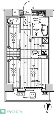 メイクスアート五反野の物件間取画像